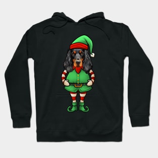 Funny Christmas Elf Gordon Setter Dog Hoodie